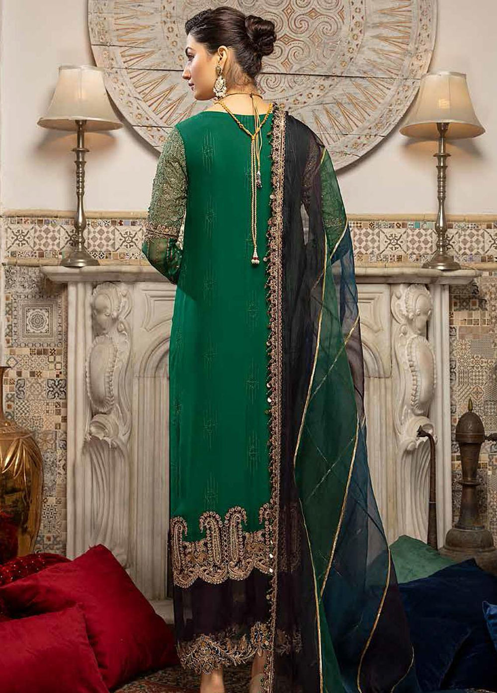 Dastan-e-Jashan By Charizma Embroidered Chiffon Suits Unstitched 3 Piece CRZ22DJ DJ-01 - Formal Collection