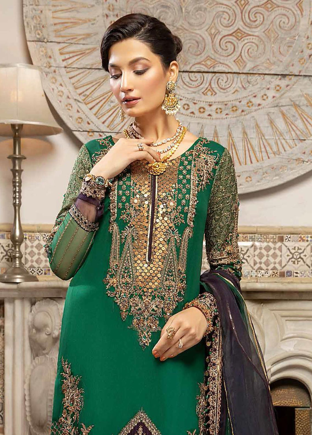 Dastan-e-Jashan By Charizma Embroidered Chiffon Suits Unstitched 3 Piece CRZ22DJ DJ-01 - Formal Collection