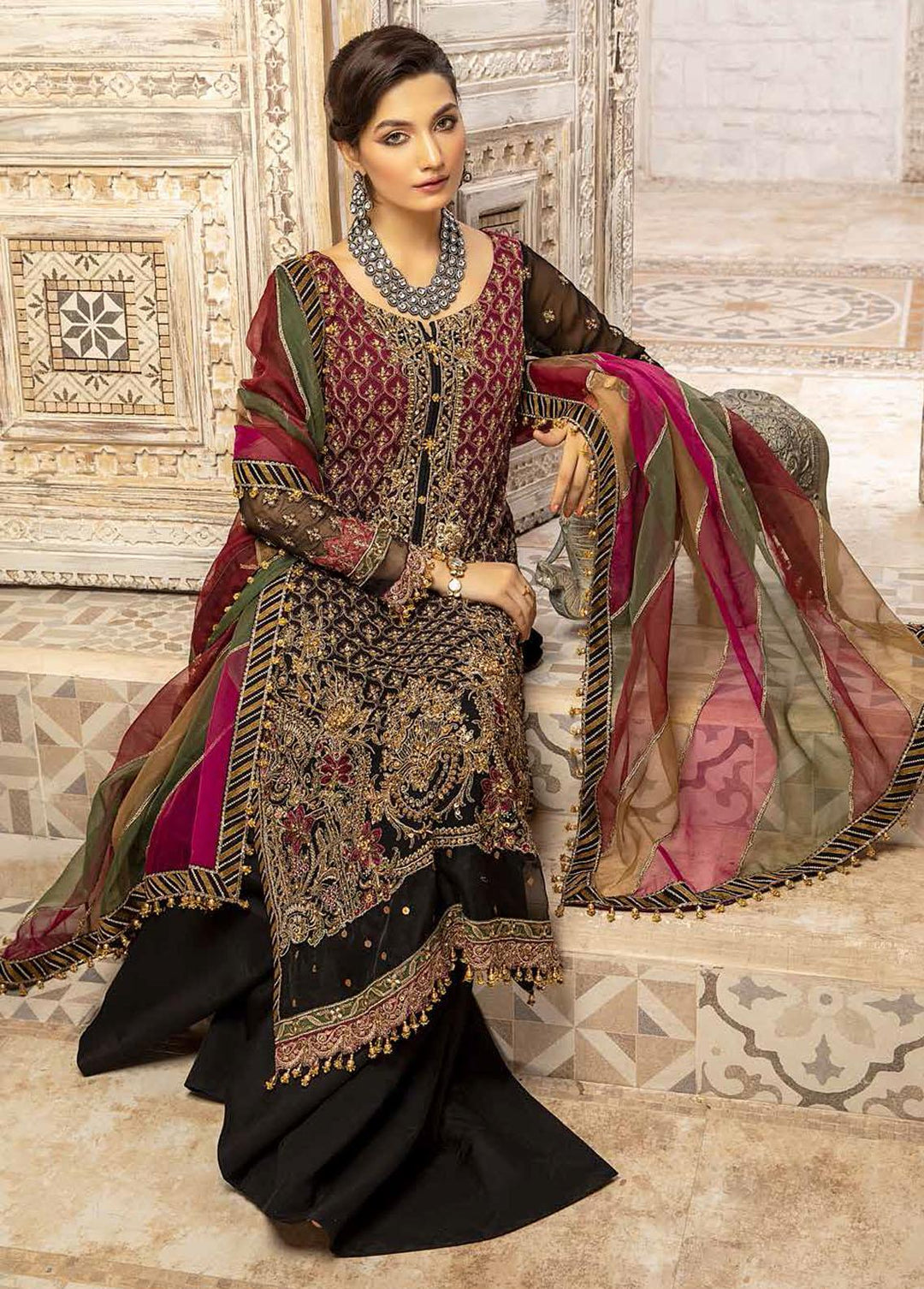 Dastan-e-Jashan By Charizma Embroidered Chiffon Suits Unstitched 3 Piece CRZ22DJ DJ-02 - Formal Collection
