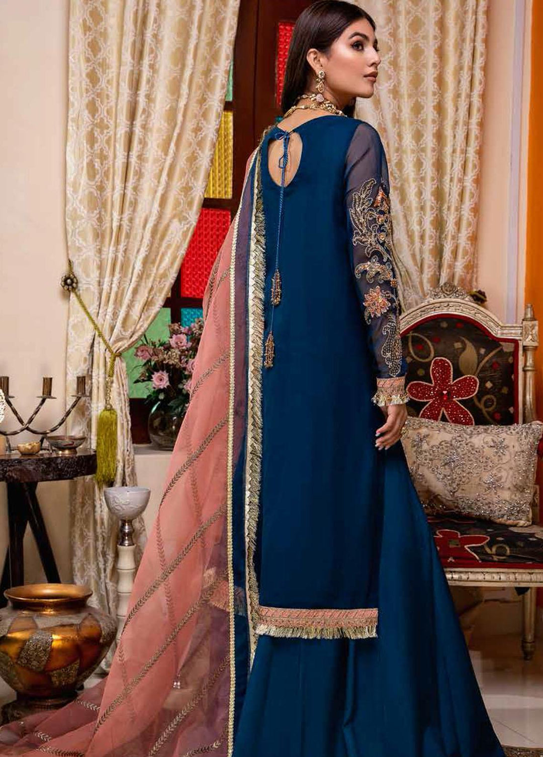 Dastan-e-Jashan By Charizma Embroidered Chiffon Suits Unstitched 3 Piece CRZ22DJ DJ-07 - Formal Collection