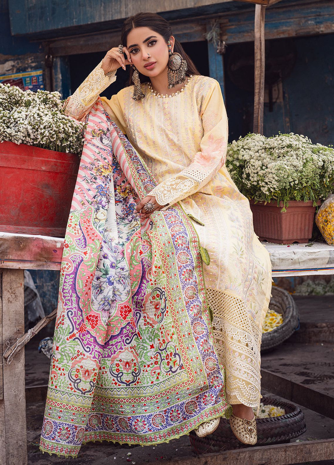 Sahakari by Sahane Embroidered Lawn Suits Unstitched 3 Piece SNE24SK CT-10003 Zeenat - Summer Collection