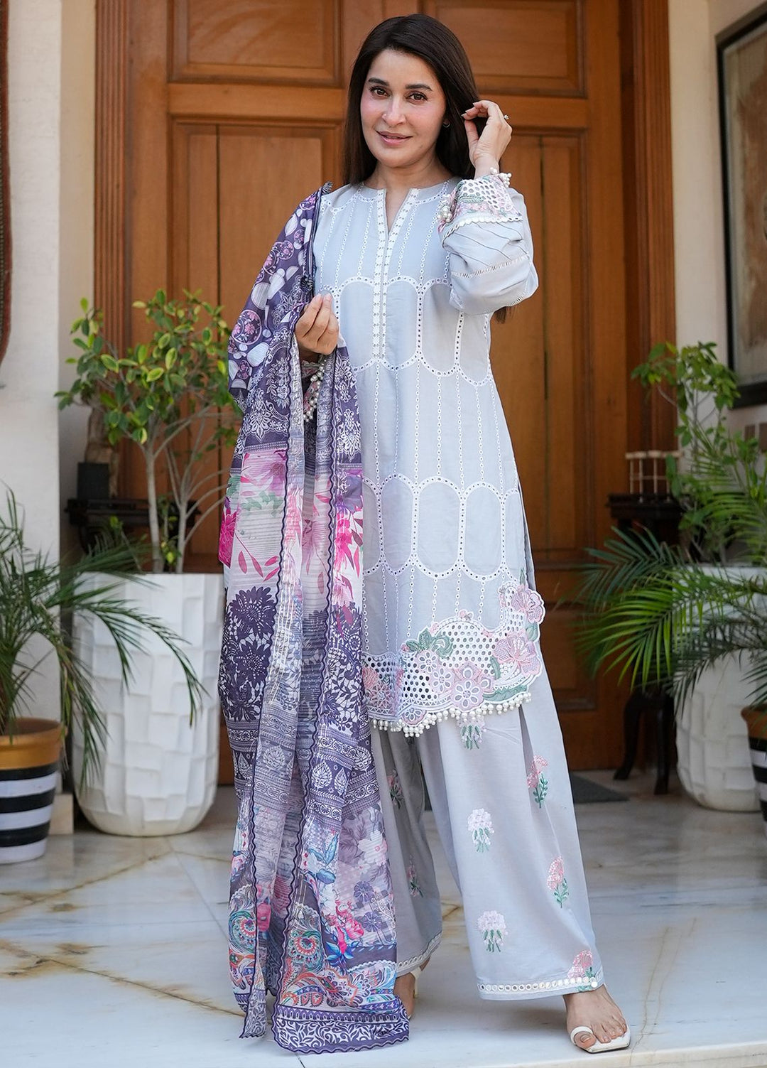 Sahakari by Sahane Embroidered Lawn Suits Unstitched 3 Piece SNE24SK CT-10007 Dastaan - Summer Collection