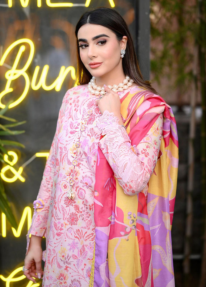 Mehr by Sahane Embroidered Lawn Suits Unstitched 3 Piece SNE24M CT-9005 Glorious Bloom - Spring Summer Collection