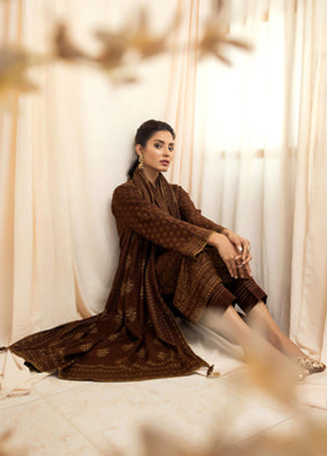 Lakhany Printed Cashmere Wool Suits Unstitched 3 Piece LSM22CV CVC-1004-B - Winter Collection