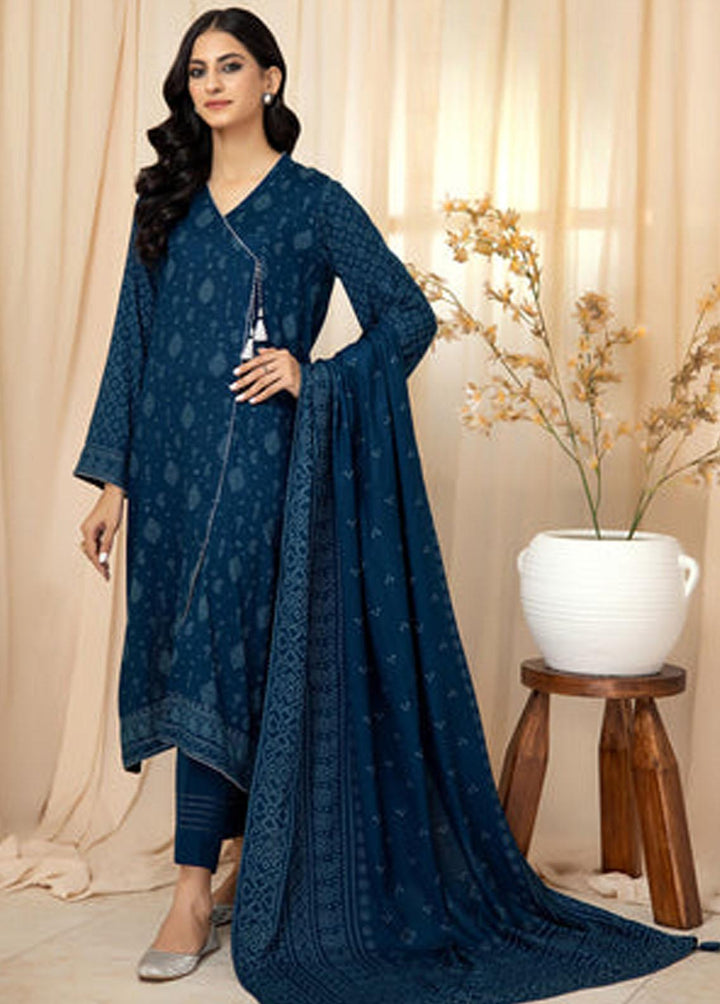 Lakhany Printed Cashmere Wool Suits Unstitched 3 Piece LSM22CV CVC-1005-B - Winter Collection