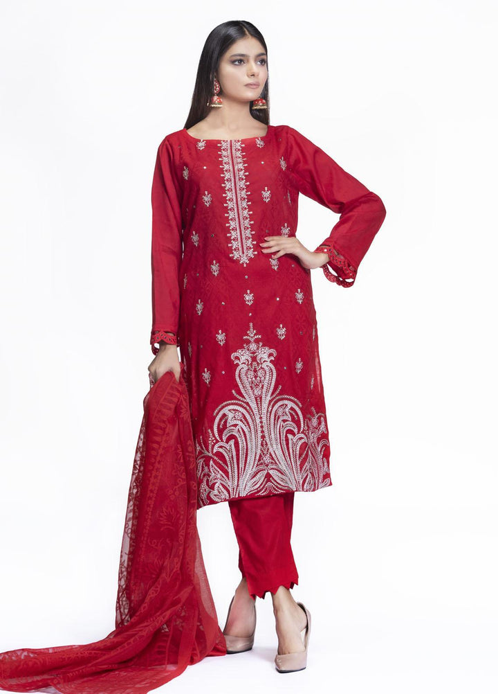 Cyan Embroidered Lawn Suits Unstitched 3 Piece CN21L D-008 - Summer Collection