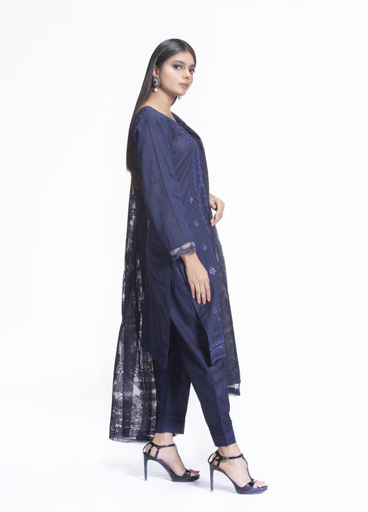 Cyan Embroidered Lawn Suits Unstitched 3 Piece CN21L D-009 - Summer Collection