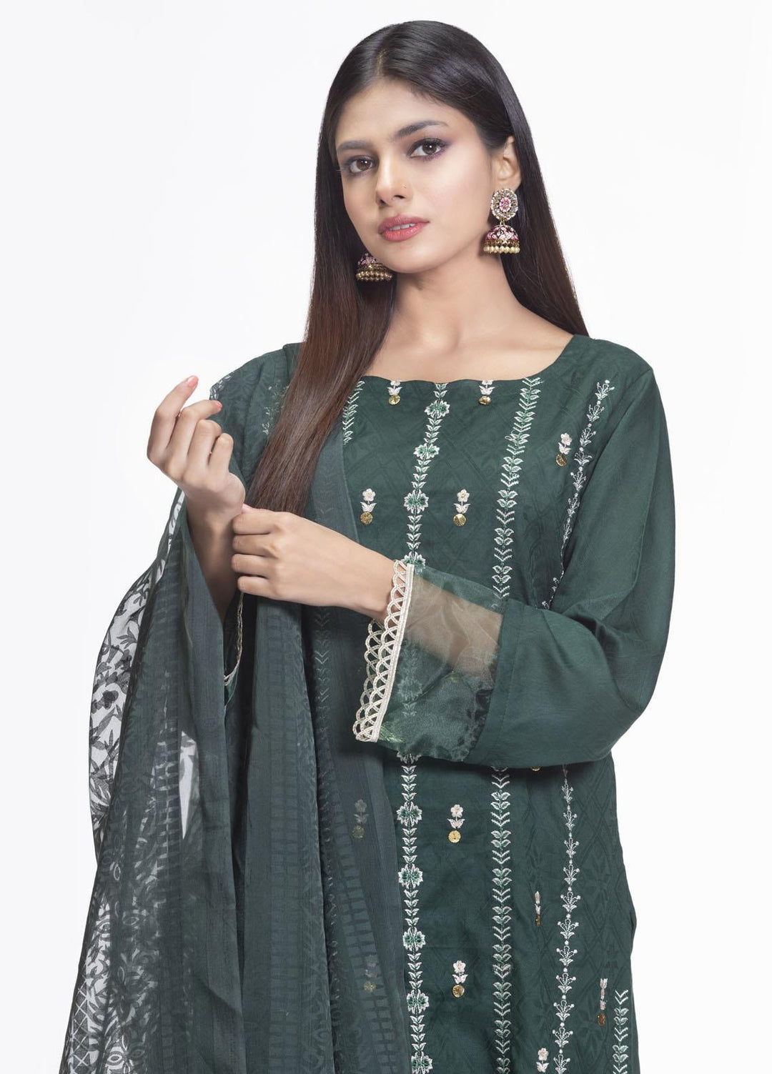 Cyan Embroidered Lawn Suits Unstitched 3 Piece CN21L D-010 - Summer Collection