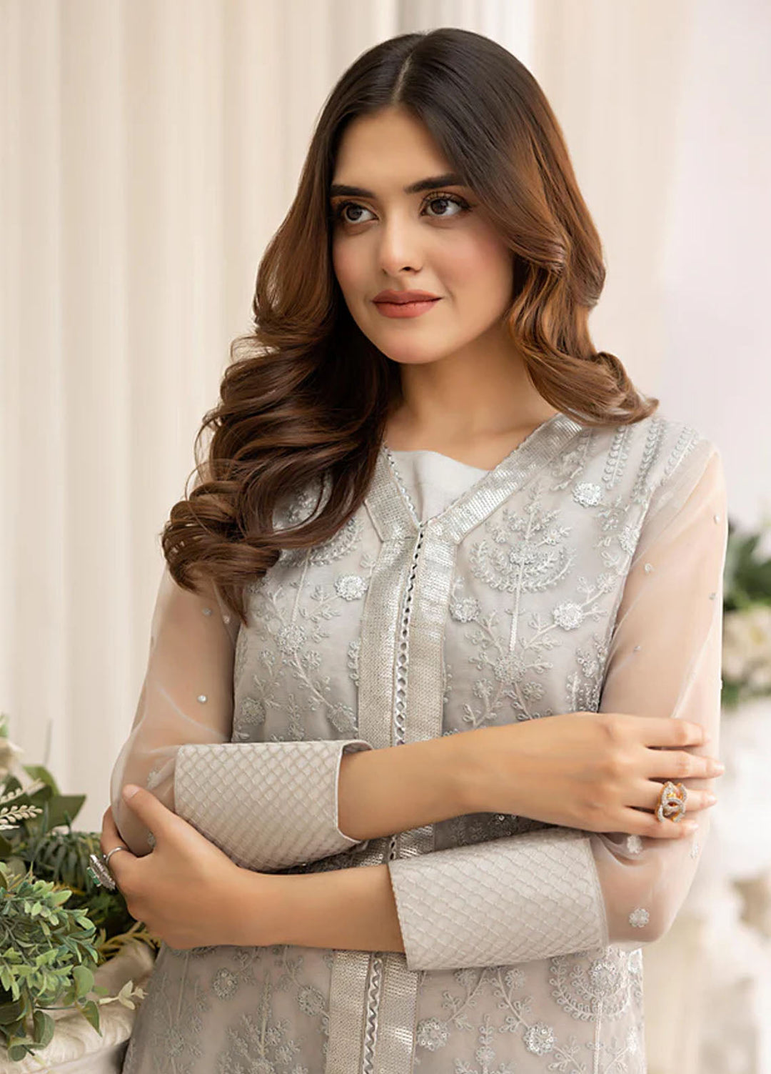 Cyanic Pret Embroidered Organza 2 Piece Suit Luna