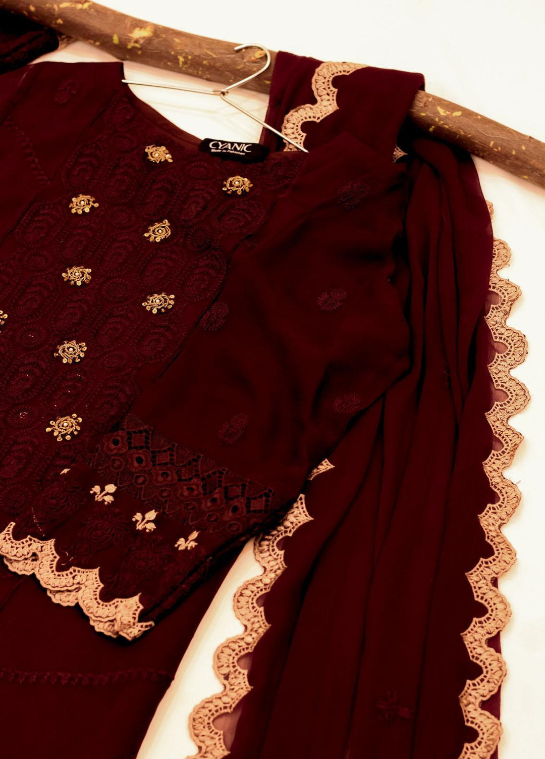 Cyanic Casual Pret  Chiffon 2 Piece Suit CYN23ZN Jester Brown