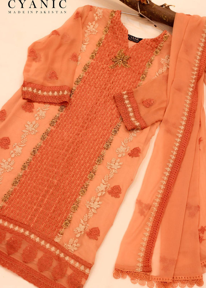 Cyanic Casual Pret  Chiffon 2 Piece Suit CYN23ZN Blushing Peach