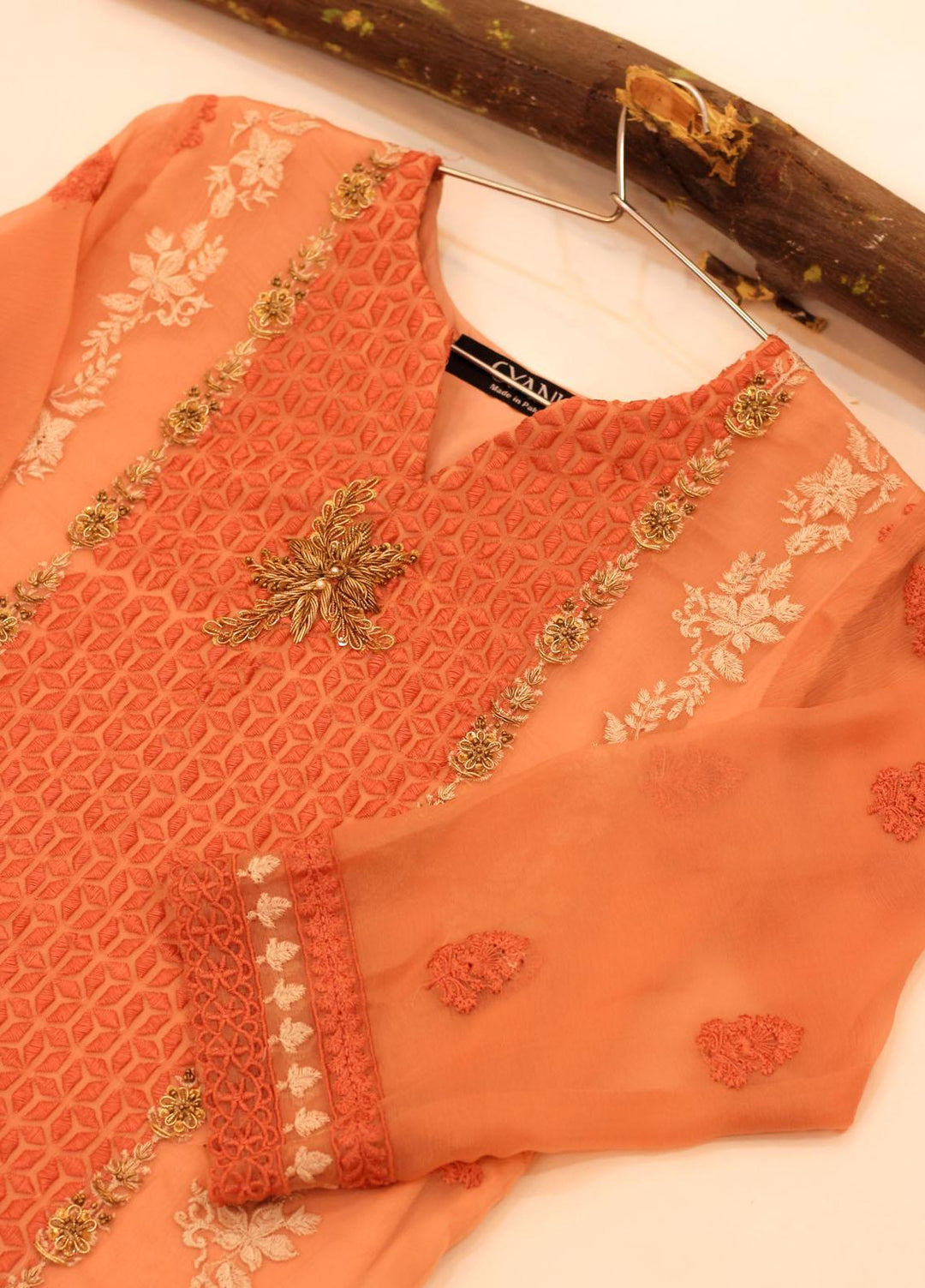 Cyanic Casual Pret  Chiffon 2 Piece Suit CYN23ZN Blushing Peach