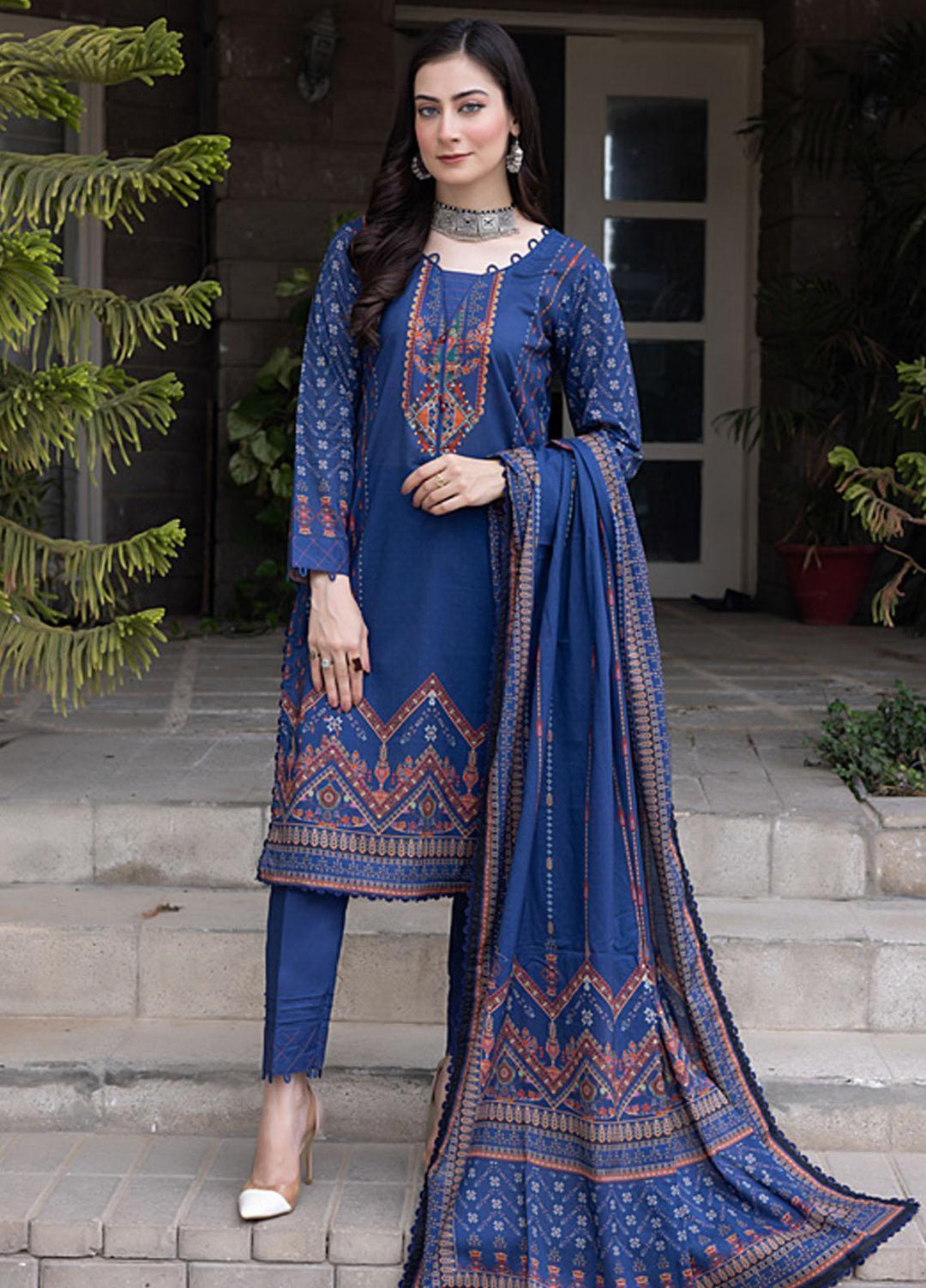 Salina By Regalia Textiles Printed Cotton Suits Unstitched 3 Piece RGT23SMS D-01 - Mid Summer Collection