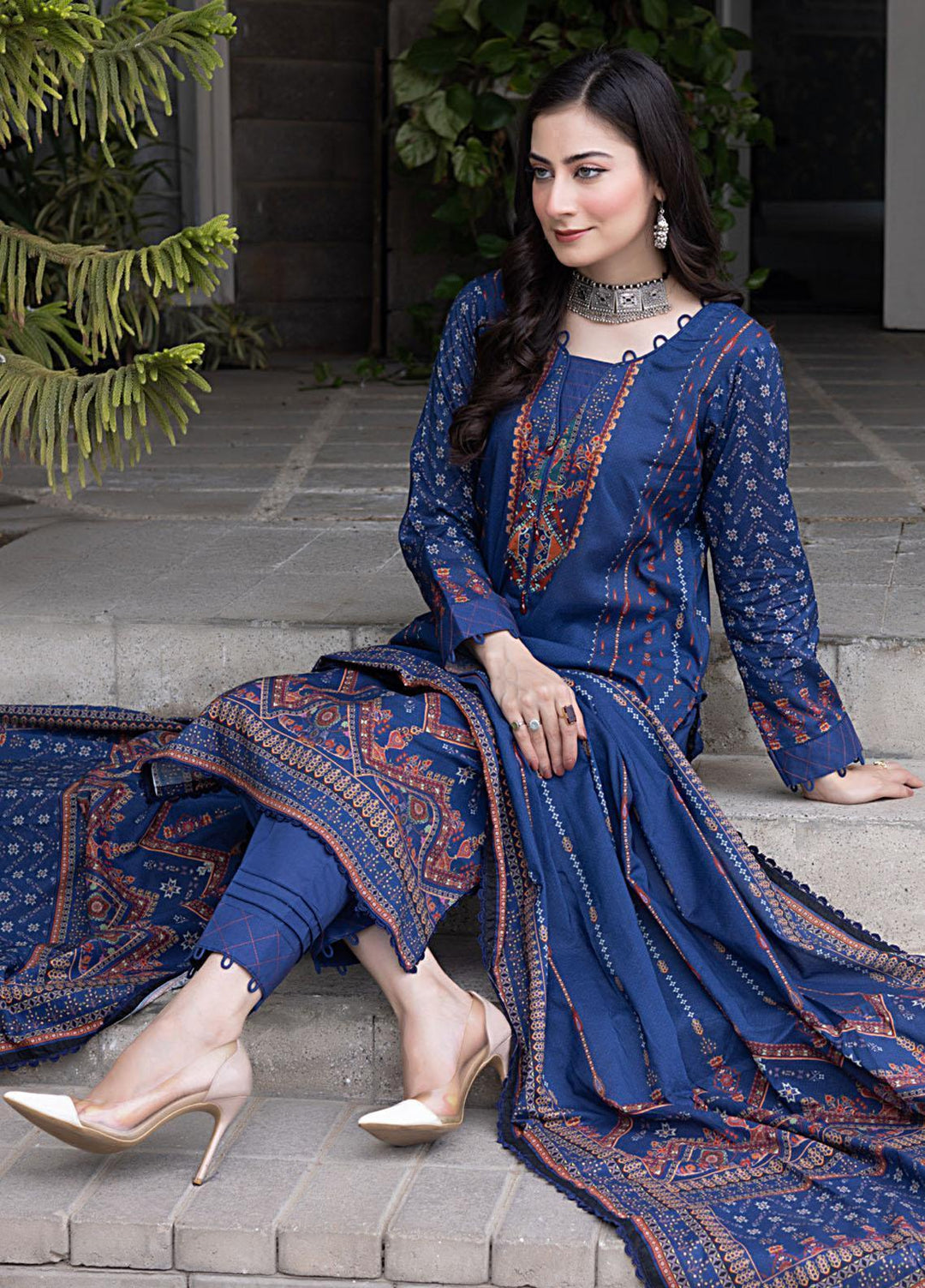 Salina By Regalia Textiles Printed Cotton Suits Unstitched 3 Piece RGT23SMS D-01 - Mid Summer Collection