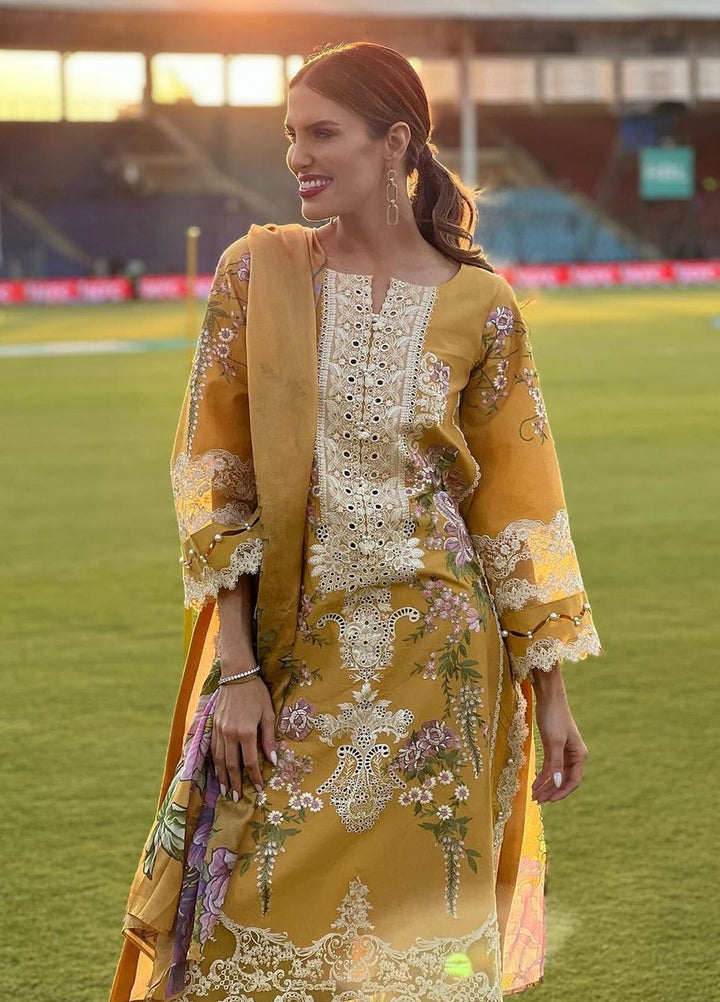 Elaf Embroidered  Suits Unstitched 3 Piece EF24EE D-12A Sona - Summer Collection