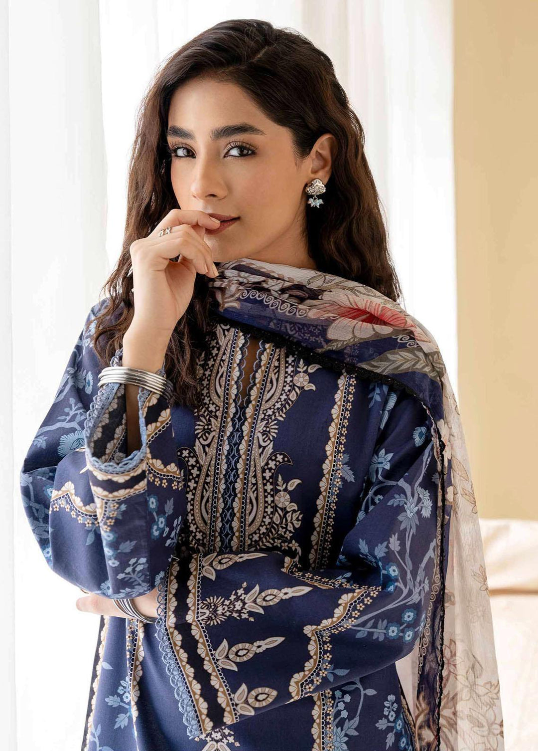 Daffodils By Seran Printed Lawn Suits Unstitched 2 Piece SRN23D 03 Poppy - Summer Collection