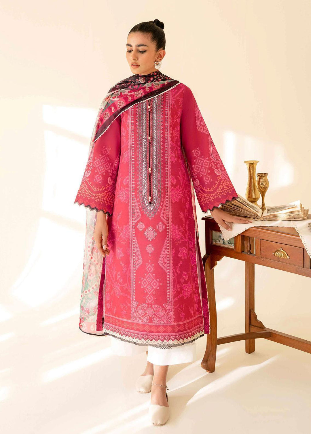 Daffodils By Seran Embroidered Lawn Suits Unstitched 2 Piece SRN23D 06 Sasha - Summer Collection