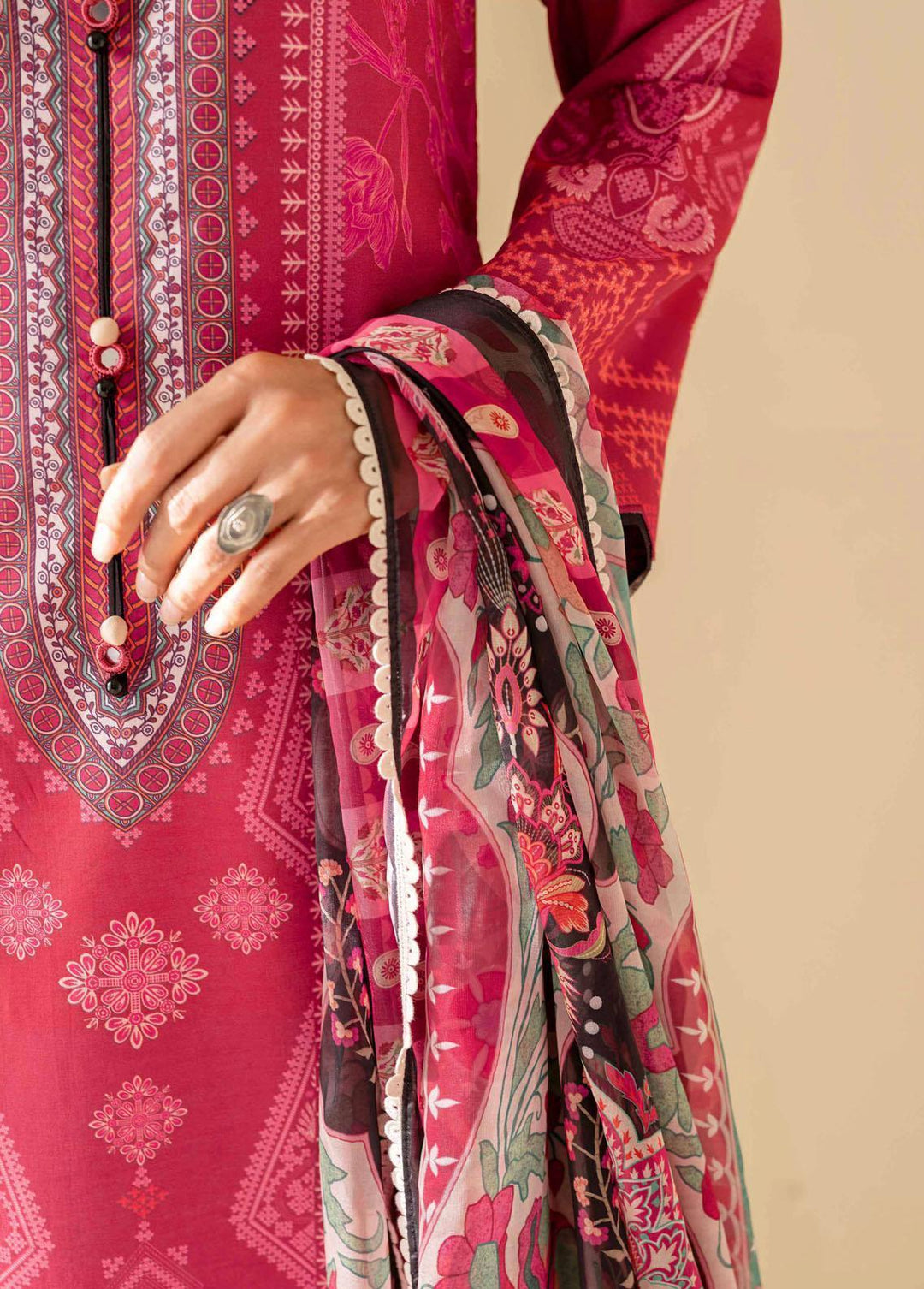 Daffodils By Seran Embroidered Lawn Suits Unstitched 2 Piece SRN23D 06 Sasha - Summer Collection