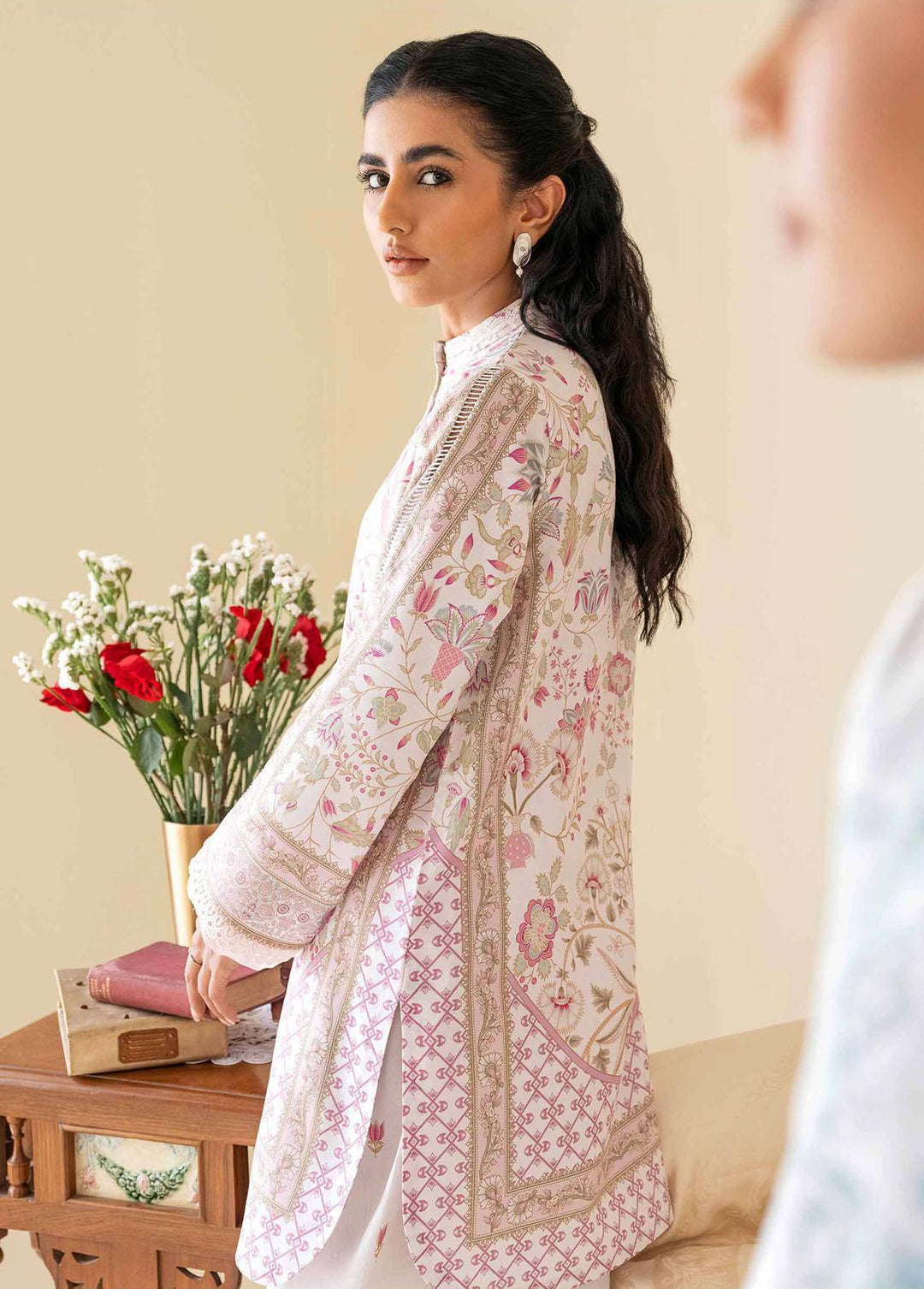 Daffodils By Seran Embroidered Lawn Suits Unstitched 2 Piece SRN23D 09 Peony - Summer Collection