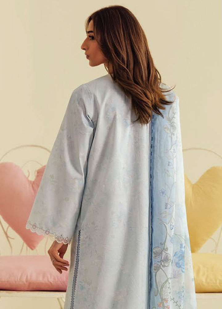 Daffodils by Seran Embroidered Lawn Suits Unstitched 2 Piece SN25DL D-02 Skylar - Summer Collection