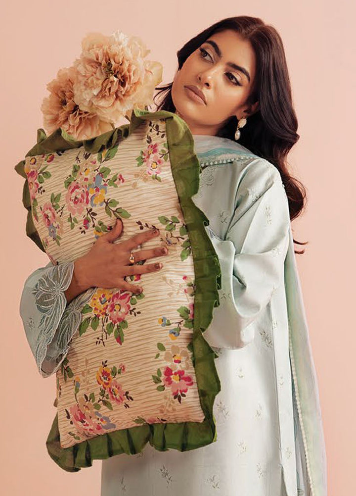 Daffodils by Seran Embroidered Lawn Suits Unstitched 2 Piece SN25DL D-03 Cassie - Summer Collection