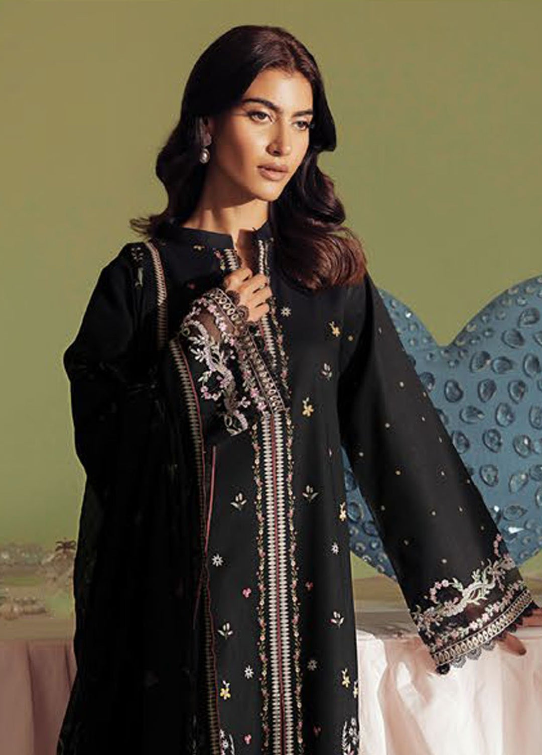 Daffodils by Seran Embroidered Lawn Suits Unstitched 2 Piece SN25DL D-04 Siya - Summer Collection