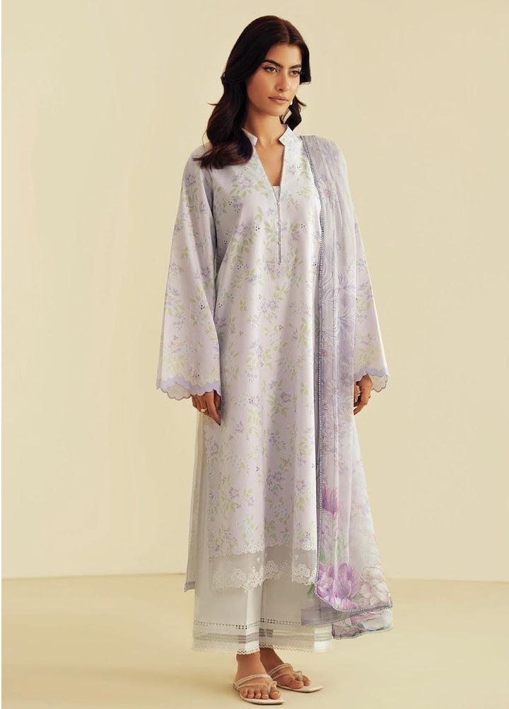 Daffodils by Seran Embroidered Lawn Suits Unstitched 2 Piece SN25DL D-05 Illy - Summer Collection