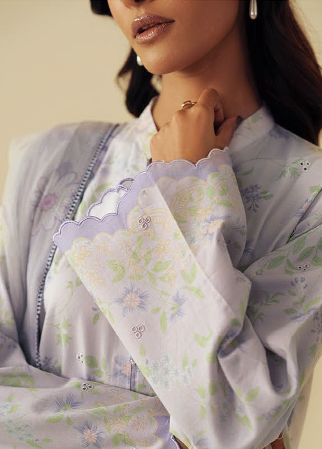 Daffodils by Seran Embroidered Lawn Suits Unstitched 2 Piece SN25DL D-05 Illy - Summer Collection