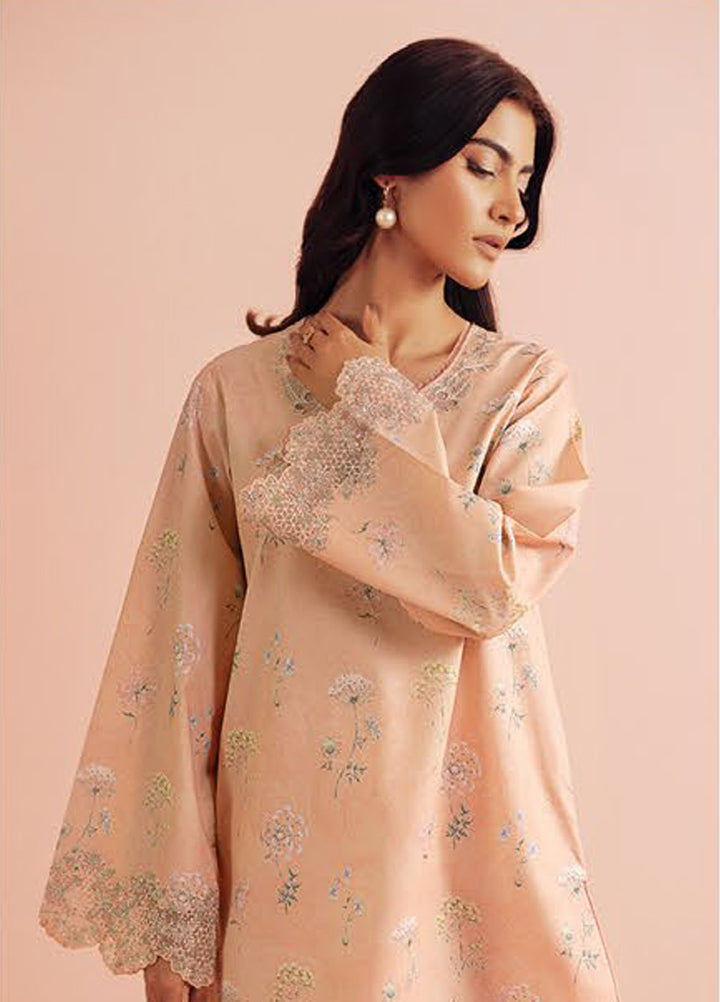 Daffodils by Seran Embroidered Lawn Suits Unstitched 2 Piece SN25DL D-08 Layana - Summer Collection