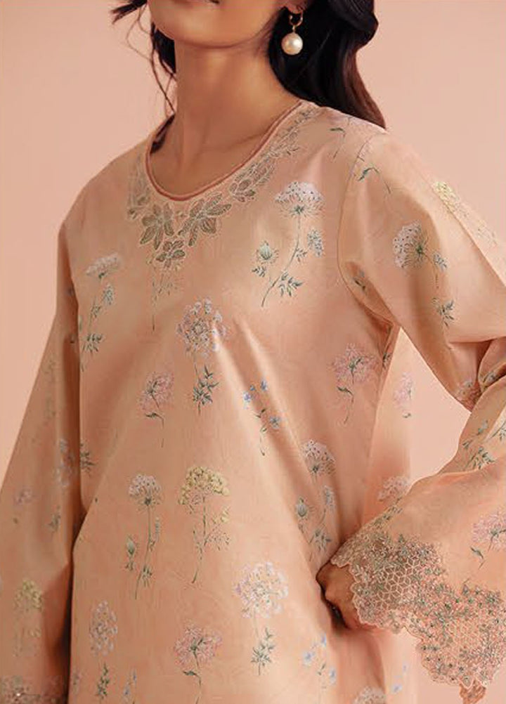 Daffodils by Seran Embroidered Lawn Suits Unstitched 2 Piece SN25DL D-08 Layana - Summer Collection