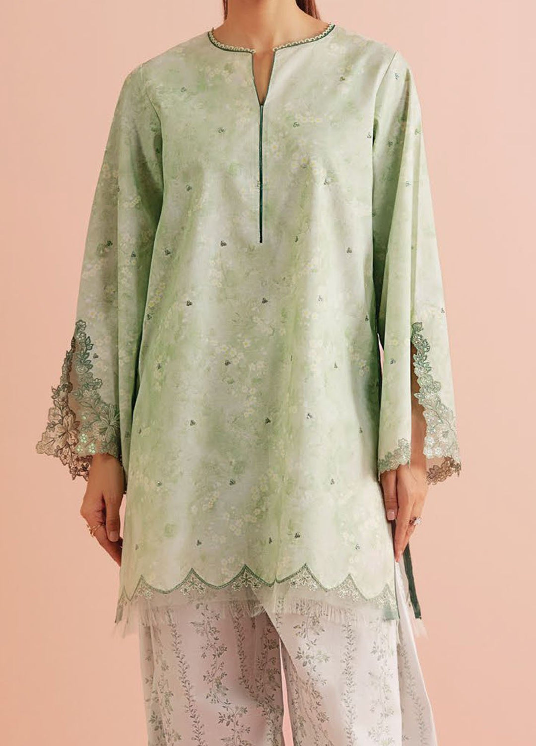 Daffodils by Seran Embroidered Lawn Suits Unstitched 2 Piece SN25DL D-09 Irina - Summer Collection