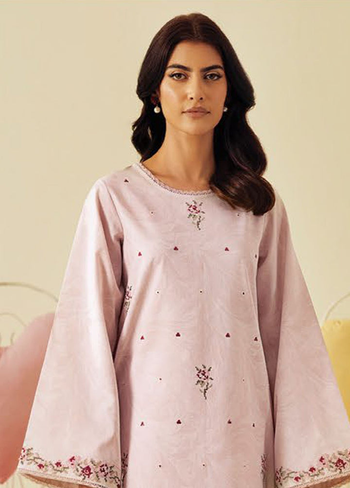 Daffodils by Seran Embroidered Lawn Suits Unstitched 2 Piece SN25DL D-10 Carla - Summer Collection