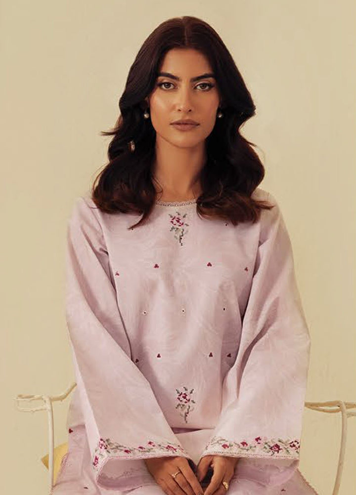 Daffodils by Seran Embroidered Lawn Suits Unstitched 2 Piece SN25DL D-10 Carla - Summer Collection