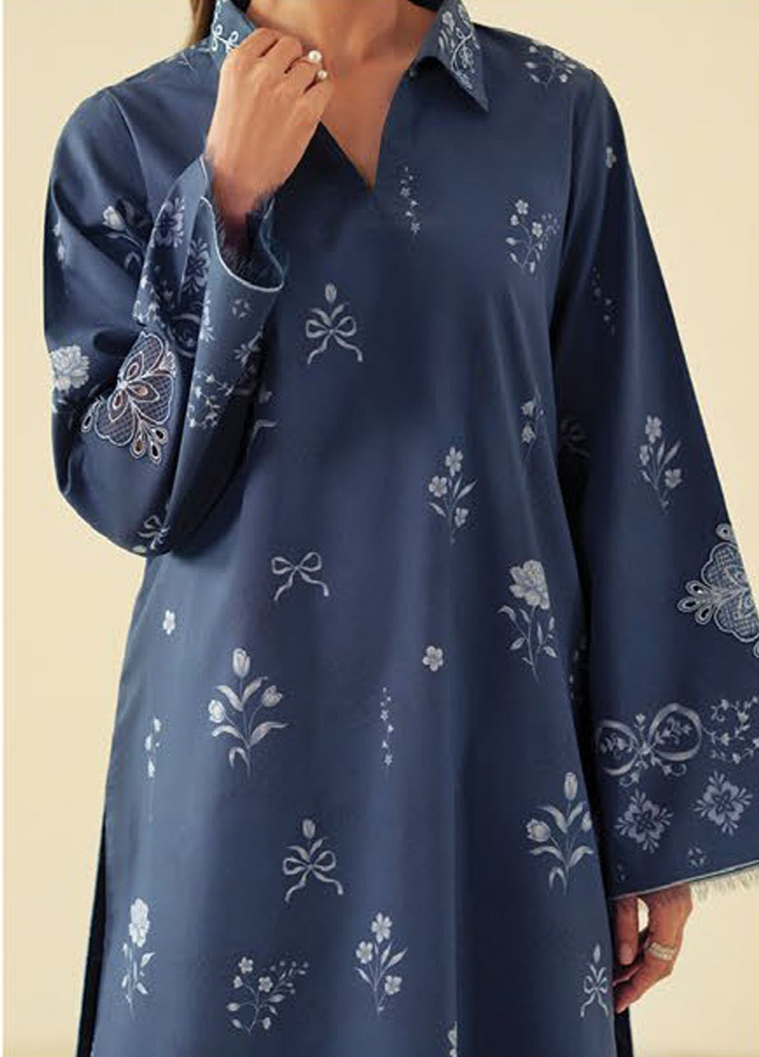 Daffodils by Seran Embroidered Lawn Suits Unstitched 2 Piece SN25DL D-11 Lexie - Summer Collection