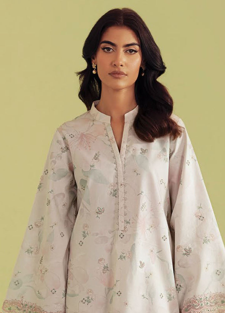 Daffodils by Seran Embroidered Lawn Suits Unstitched 2 Piece SN25DL D-12 Wylie - Summer Collection