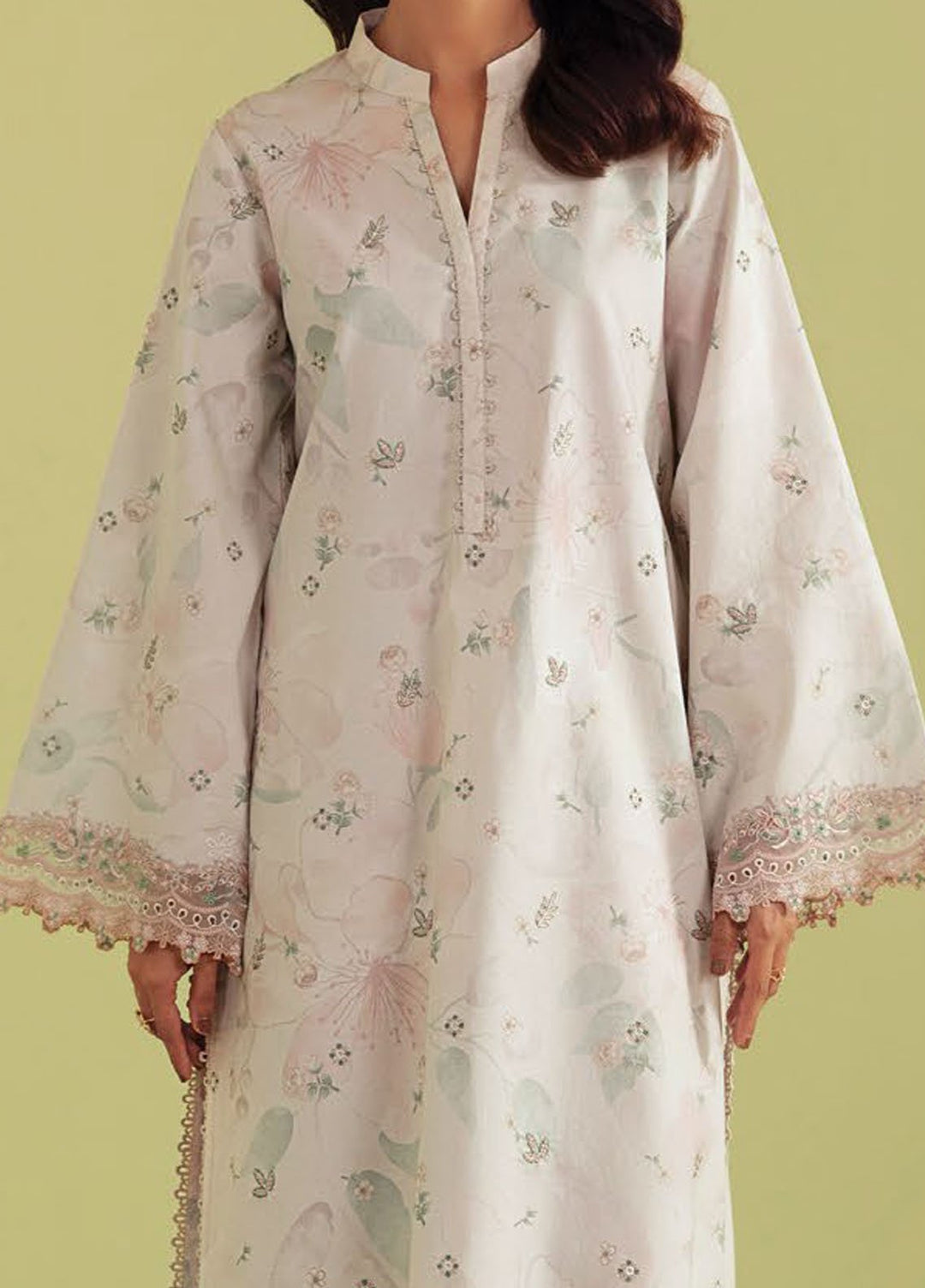 Daffodils by Seran Embroidered Lawn Suits Unstitched 2 Piece SN25DL D-12 Wylie - Summer Collection