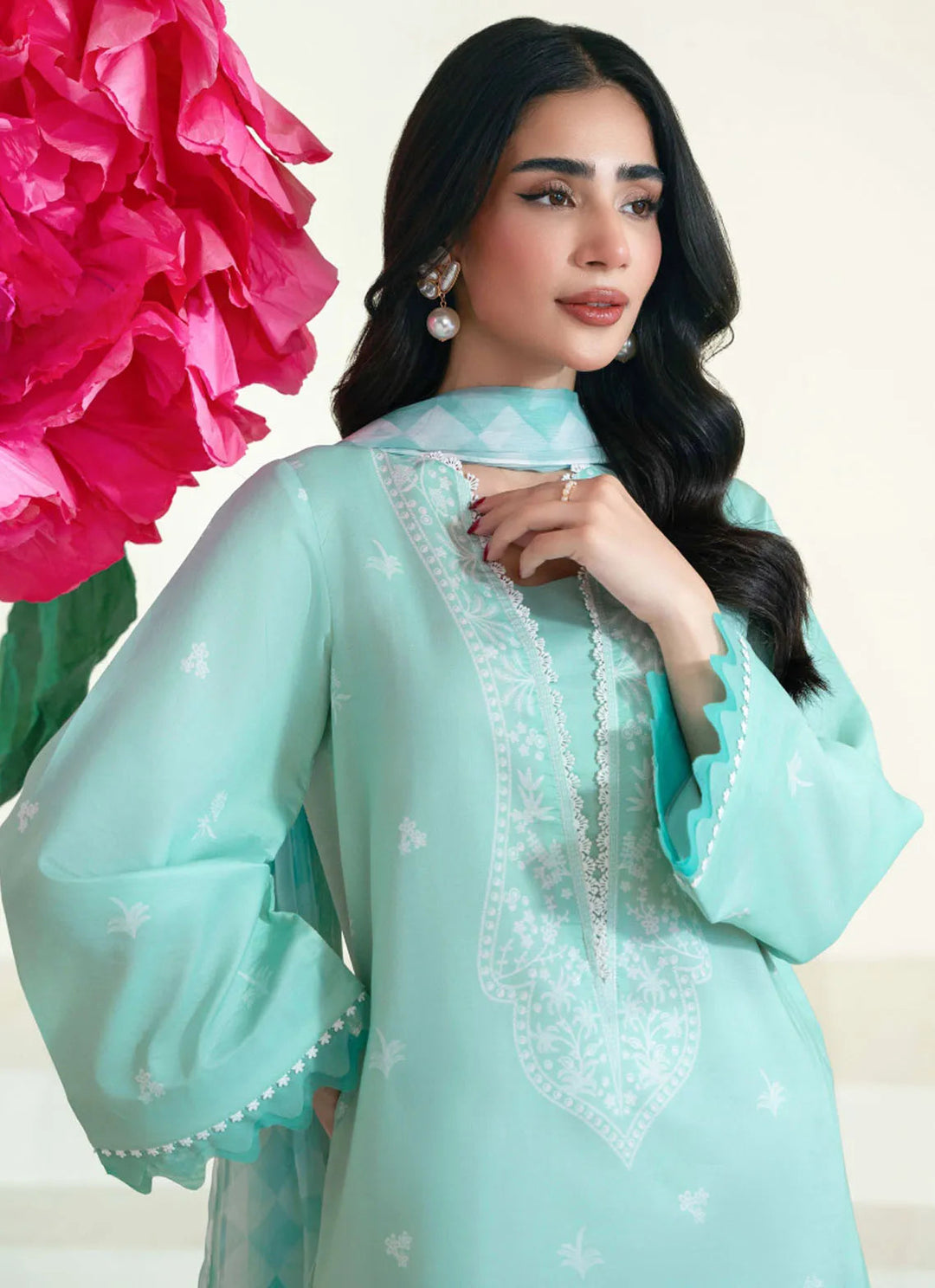 Daffodils by Seran Printed Lawn Suit Unstitched 2 Piece SRN24D D-01 Beverly - Summer Collection