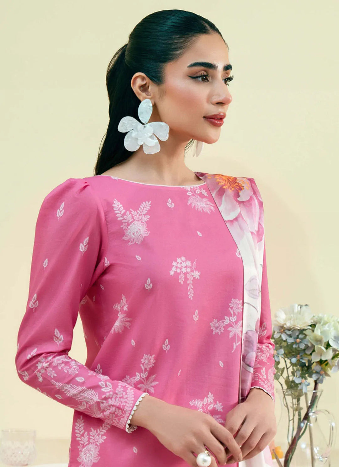 Daffodils by Seran Printed Lawn Suit Unstitched 2 Piece SRN24D D-04 Julien - Summer Collection