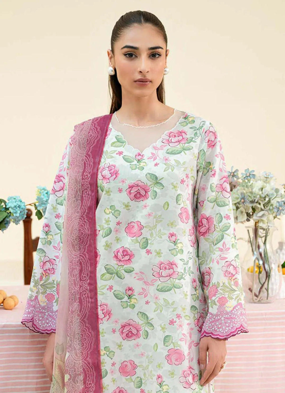 Daffodils by Seran Printed Lawn Suit Unstitched 2 Piece SRN24D D-08 Freya - Summer Collection