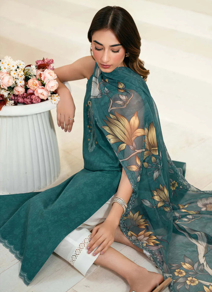 Daffodils by Seran Printed Lawn Suit Unstitched 2 Piece SRN24D D-09 Jules - Summer Collection