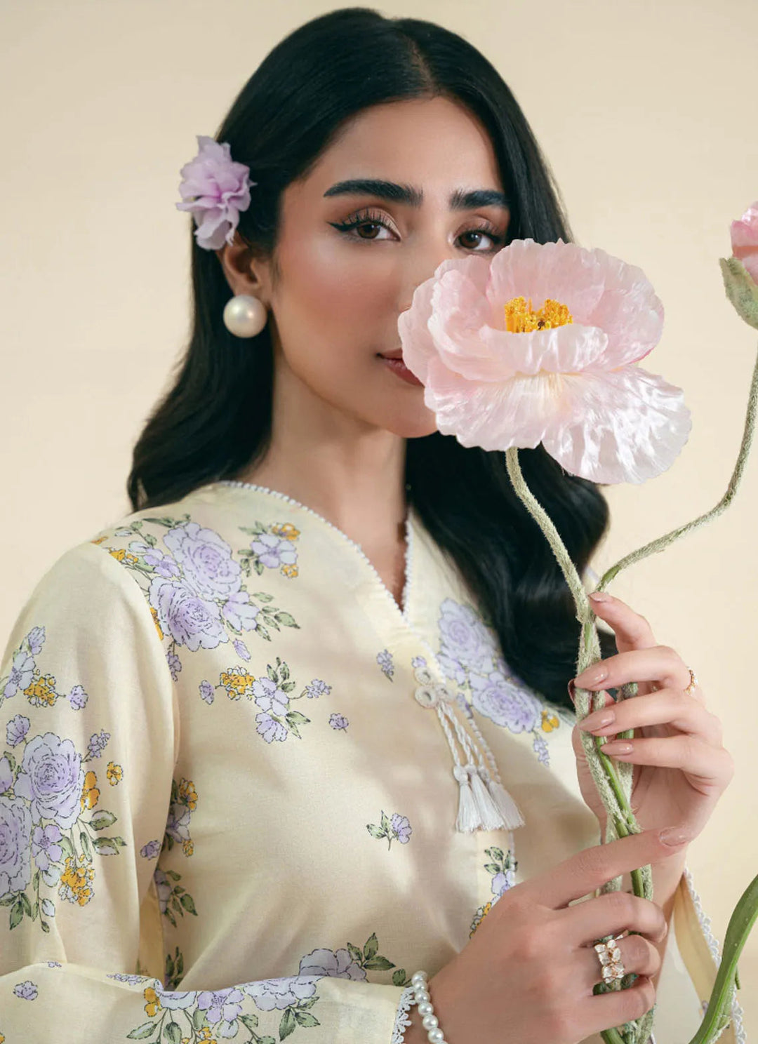Daffodils by Seran Printed Lawn Suit Unstitched 2 Piece SRN24D D-12 Albie - Summer Collection