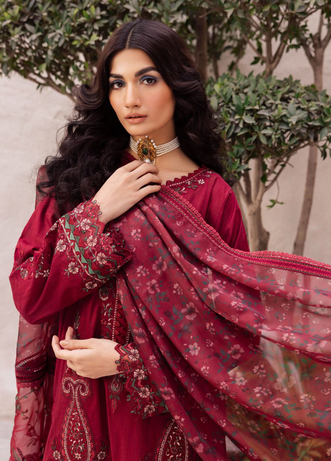 Dahlia by Iznik Embroidered Lawn Suits Unstitched 3 Piece IZ24D DL-01 Gossamer - Summer Collection
