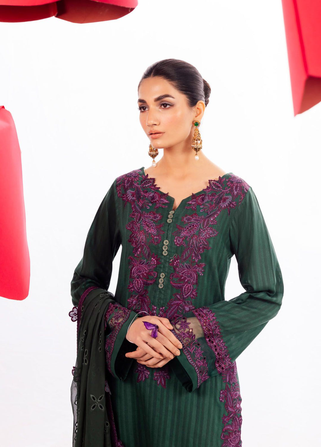 Dahlia by Iznik Embroidered Lawn Suits Unstitched 3 Piece IZ24D DL-02 Whimsy - Summer Collection