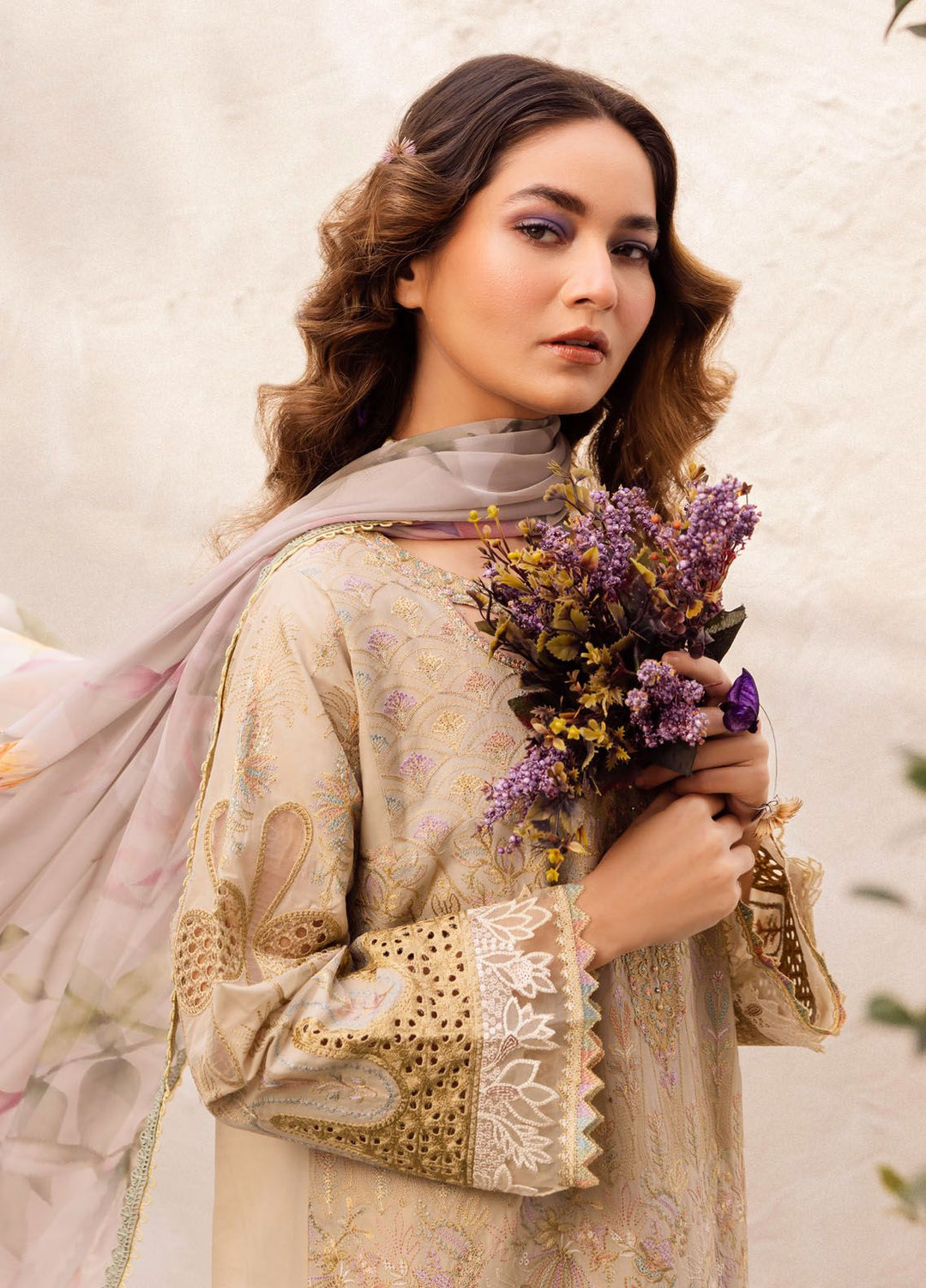 Dahlia by Iznik Embroidered Lawn Suits Unstitched 3 Piece IZ24D DL-03 Cascade - Summer Collection