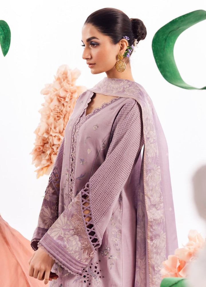 Dahlia by Iznik Embroidered Lawn Suits Unstitched 3 Piece IZ24D DL-04 Serene - Summer Collection