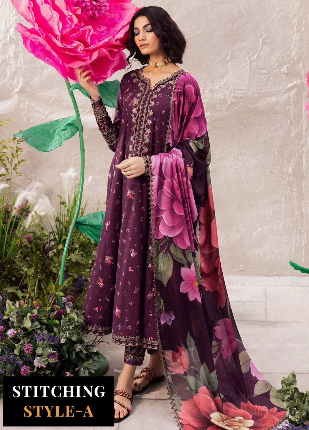 Dahlia by Iznik Embroidered Lawn Suits Unstitched 3 Piece IZ24D DL-06 Tranquil - Summer Collection