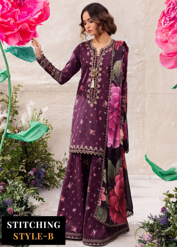 Dahlia by Iznik Embroidered Lawn Suits Unstitched 3 Piece IZ24D DL-06 Tranquil - Summer Collection