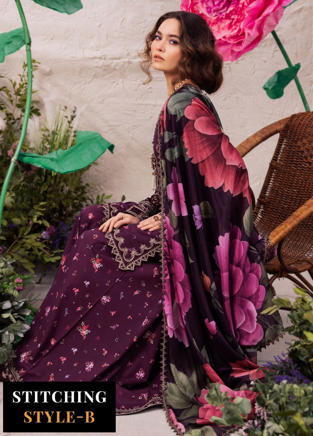 Dahlia by Iznik Embroidered Lawn Suits Unstitched 3 Piece IZ24D DL-06 Tranquil - Summer Collection