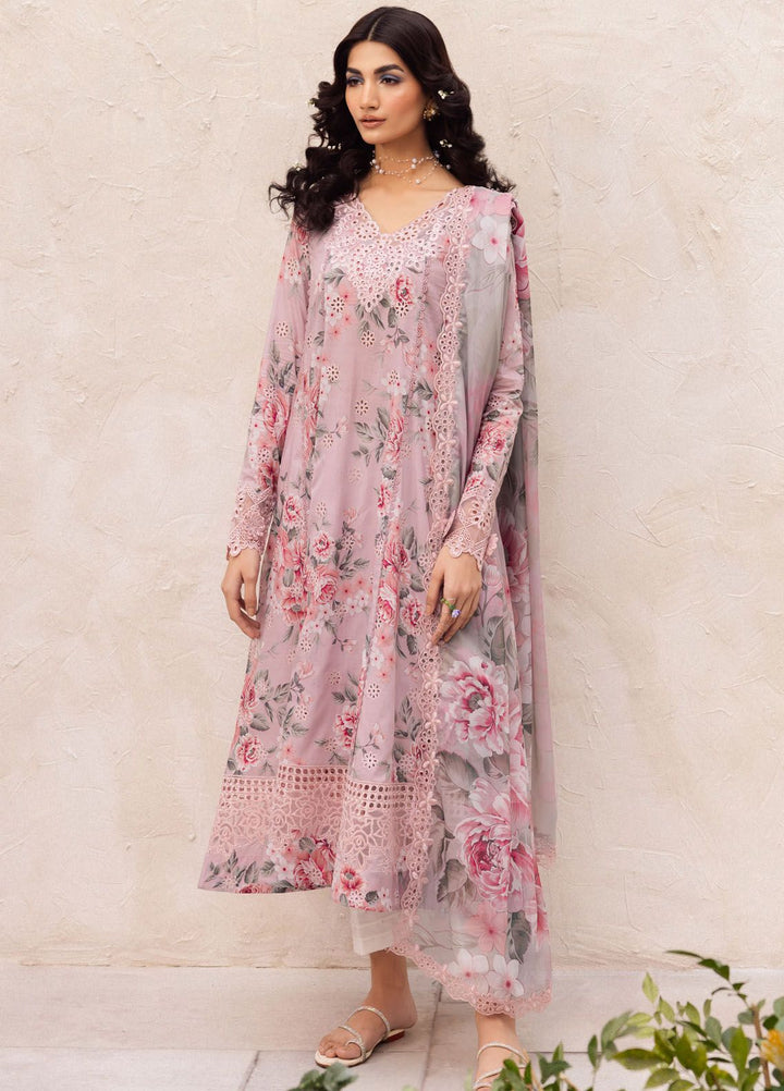 Dahlia by Iznik Embroidered Lawn Suits Unstitched 3 Piece IZ24D DL-09 Whisper - Summer Collection