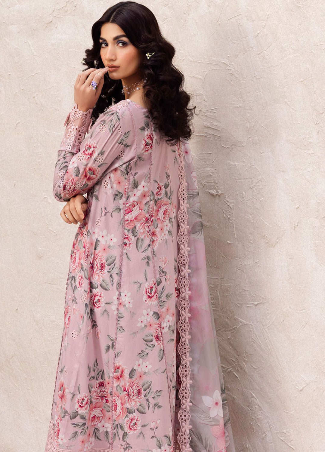 Dahlia by Iznik Embroidered Lawn Suits Unstitched 3 Piece IZ24D DL-09 Whisper - Summer Collection